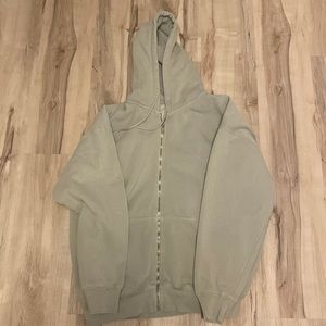 john galt/brandy melville teal zip up. 1 size. oversized
